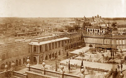 Panoramic View of the Courtyards of the Residency, Lucknow